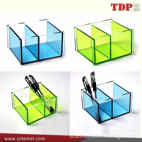 colored acrylic desktop pen holder
